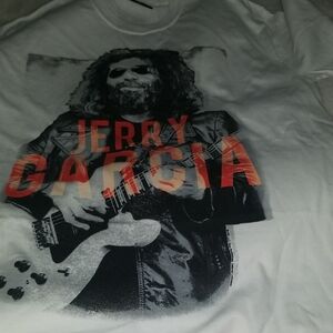 Zion Rootswear Jerry Garcia Graphic T-Shirt - White and Red
